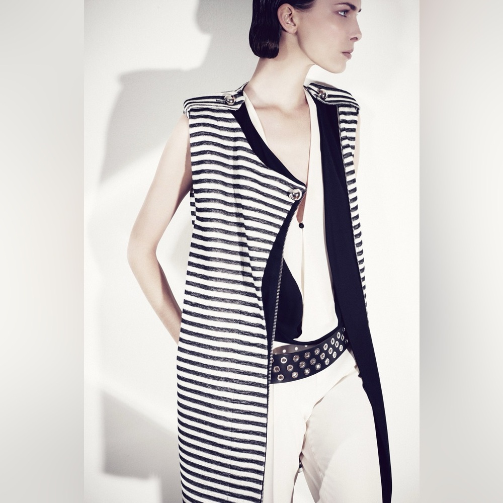 Bouchra Jarrarr Paris Spring 2014 Ready To Wear Long Vest